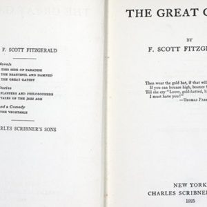 Fizgerald, „Marele Gatsby”: o primă ediție care va fi scoasă la licitație la New York