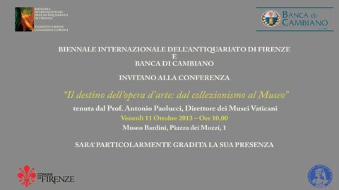 Art, conférence du vendredi de Paolucci à Florence sur le "Destin de l'œuvre d'art"