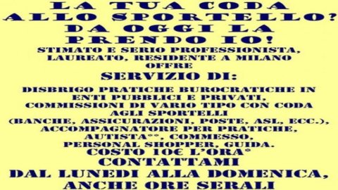 Milan, seorang pria pengangguran berusia 42 tahun menciptakan pekerjaan: mengantri atas nama orang lain, dengan bayaran 10 euro per jam