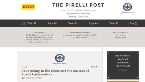 The Pirelli Post, budaya Italia pascaperang sedang online