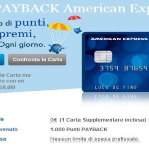American Express-Payback: nasce una nuova carta di credito che premia ogni acquisto