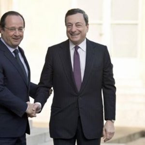 آج Draghi Hollande کے ساتھ بات چیت میں