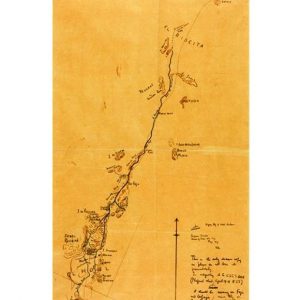 London, Lawrence of Arabia’s shetch map of  Northen Arabia