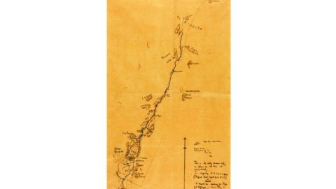London, Lawrence of Arabia’s shetch map of  Northen Arabia