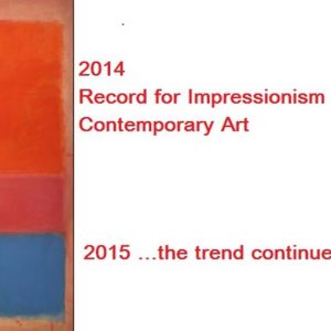 Arte: il 2014 conferma la tendenza verso l’arte contemporanea e opere storicizzate