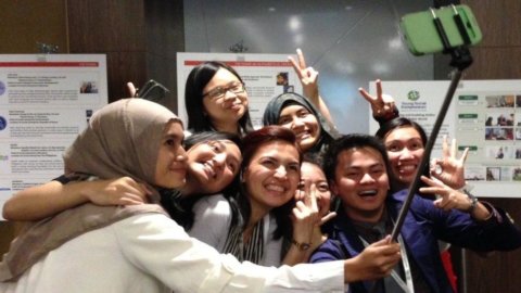 Stick for selfies, origin is in Indonesia