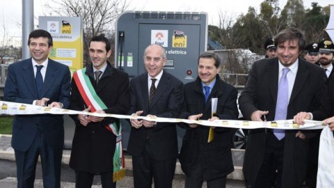 Eni and Enel for electric mobility: charging station inaugurated in Pomezia