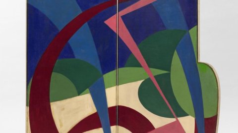 New York/Sotheby’s: aggiudicato a 1.090.000 USD il paravento con linea di Velocità di Giacomo Balla