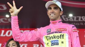 Il ciclista Vincenzo Nibali al Giro d'Italia