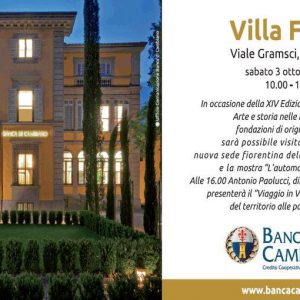 Florența, Bcc din Cambiano se deschide astăzi pentru prima dată Villa Fagan cu Leonardo și Paolucci