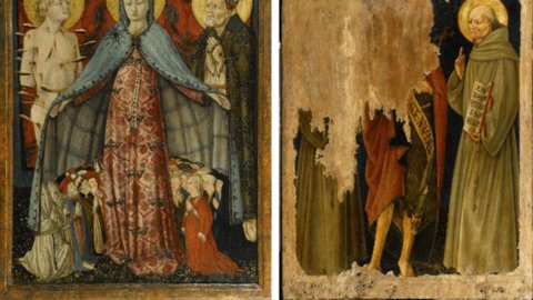 MILAN. Museum Keuskupan menampung Madonna della Misericordia oleh Antonio da Fabriano