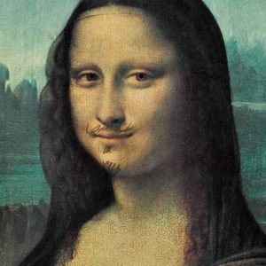 Mona Lisa dengan "jenggot dan kumis" merayakan 100 tahun Gerakan Dada