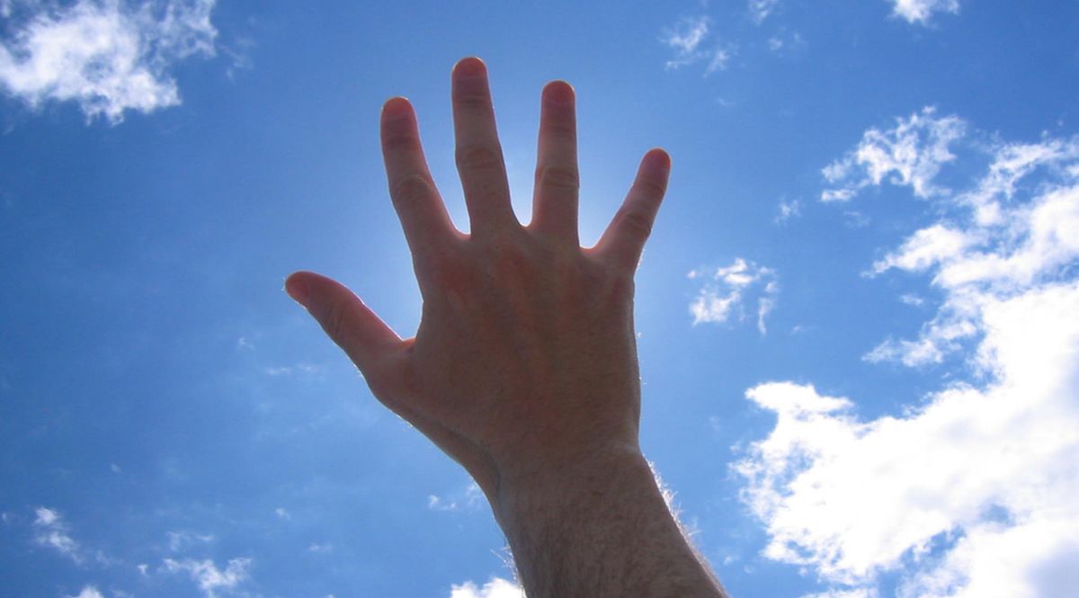 Sky hand. Hand Sky.