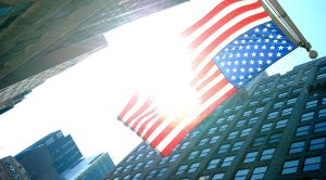 Bandiera Usa a Wall Street