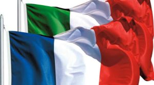 Bandiere di Francia e Italia