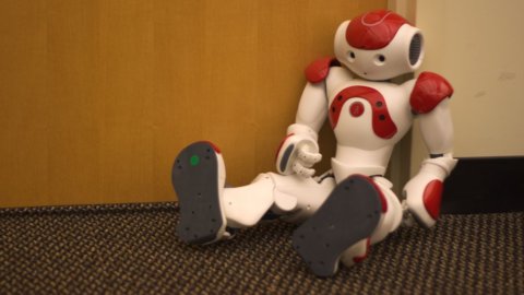 こちらはIBMスーパーPC並みの知性を持つロボットNaoです。