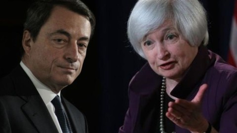 Jackson Hole, venerdì caldo con Draghi e Yellen