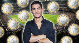 Cristiano Ronaldo e monete euro