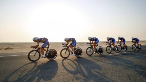 Radfahren, das erste Mal eine Weltmeisterschaft in der Wüste