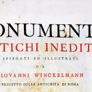 Johann Joachim Winckelmann: “Monumenti” al m.a.x