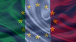 Bandiere di Italia e Europa