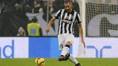 Juventus-Empoli, Bonucci auf dem Platz