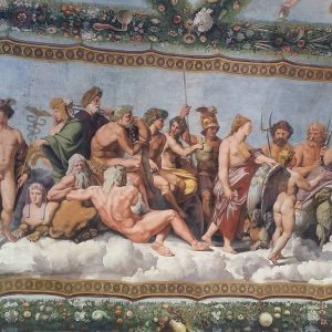 Villa Farnesina, warna dan buah loggia Cupid and Psyche (FOTO DAN VIDEO)