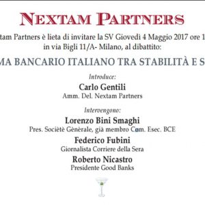 Le système bancaire italien entre stabilité et développement : conférence Nextam