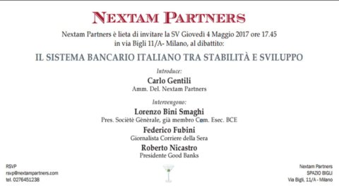 Sistema bancario italiano tra stabilità e sviluppo: convegno Nextam