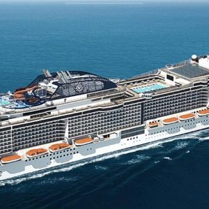 MSC, Macron inaugura la nave dei record