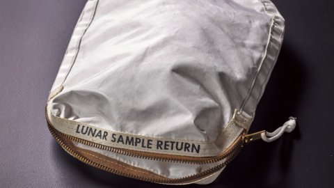 At auction in New York, astronaut Neil Armstrong's bag