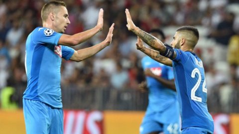 Napoli di Liga Champions: 2-0 lagi di Nice