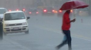 Pioggia e maltempo sulla strada